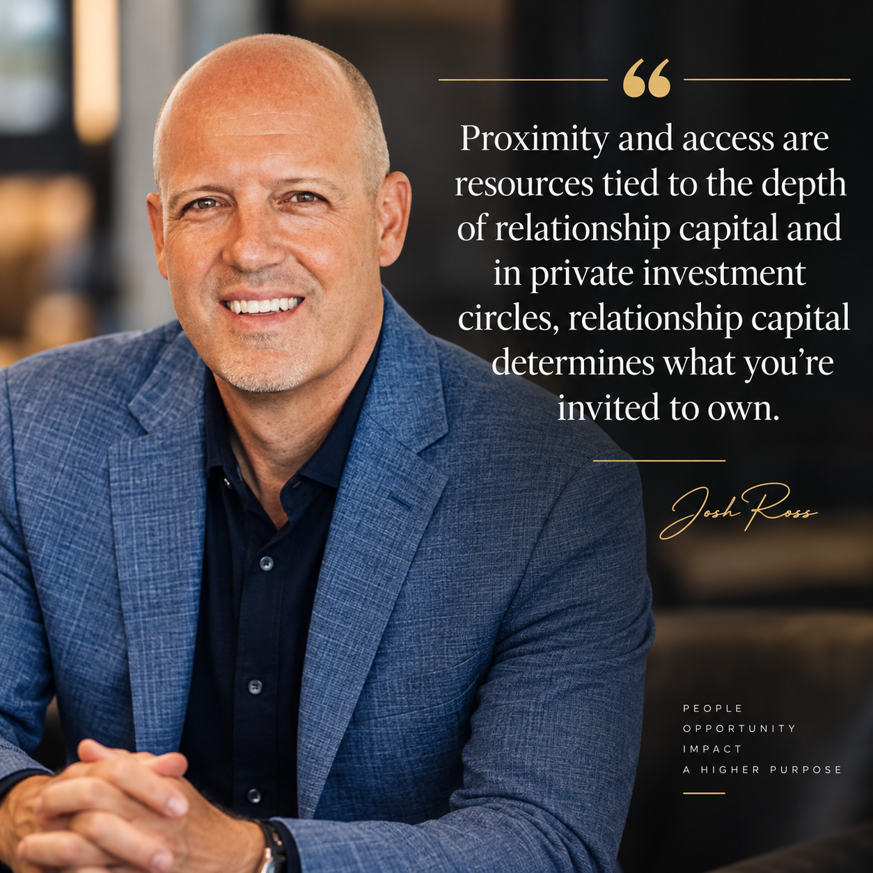 Josh Ross, Founder and Managing Principal of JDROSS Investments